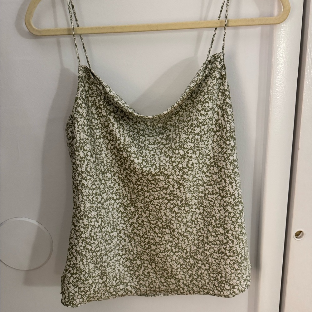 Abercrombie Floral Green Cami Top